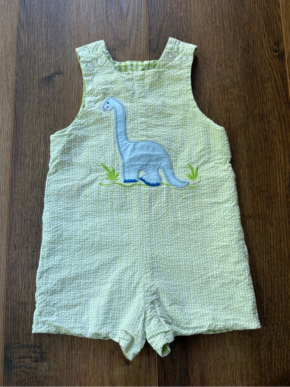 Bailey Boys Reversible Jon Jon Dinosaur fish Romper 24